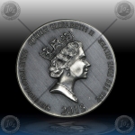 2oz NIUE $2 Dollars 2015 "VIKINGS - King Cnut" Antique finish